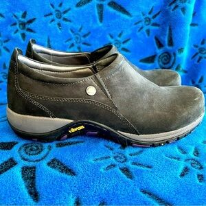 Dansko Patti Black Milled Nubuck Waterproof Clog Sneaker